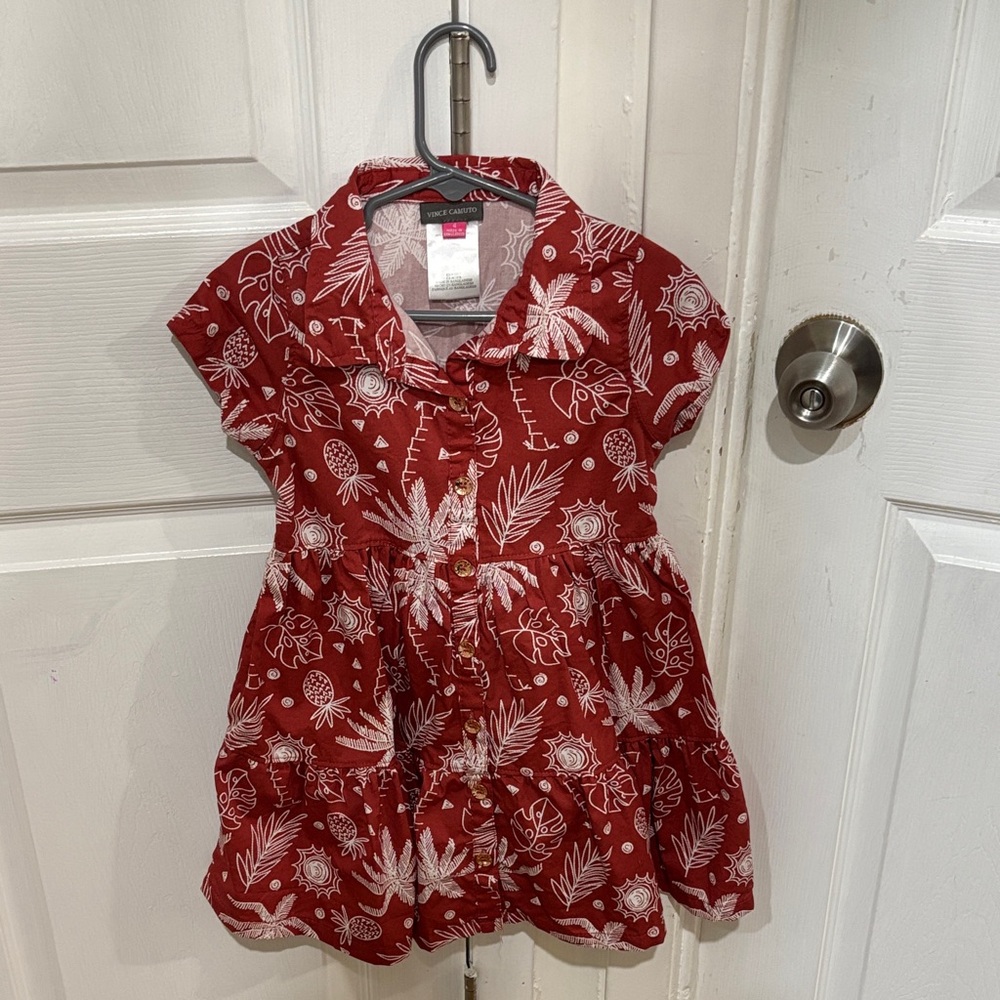 Kids Red Patterned Shirt